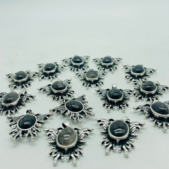 Black Rutile Crystal Butterfly Shape Pendant Wholesale