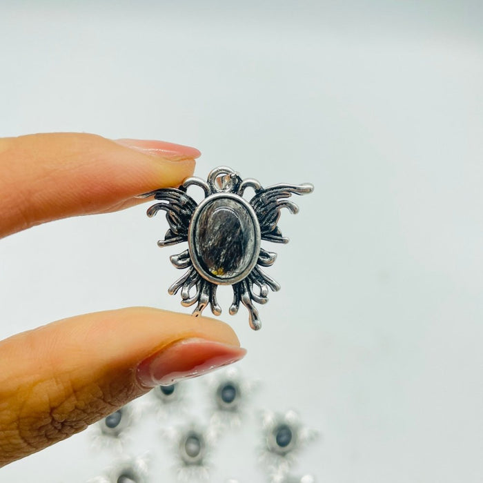 Black Rutile Crystal Butterfly Shape Pendant Wholesale