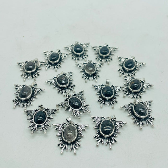 Black Rutile Crystal Butterfly Shape Pendant Wholesale
