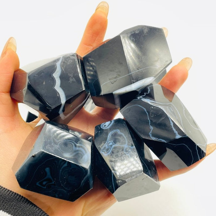 Black Stripe Agate Free Form Wholesale