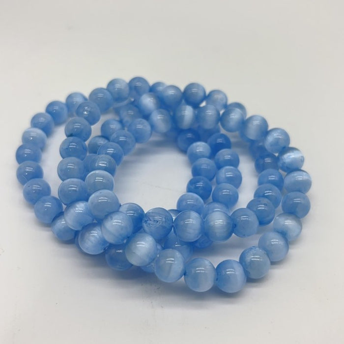 Blue Aura Selenite Crystal Bracelet Wholesale