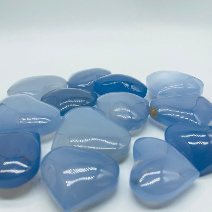 Blue Chalcedony Heart Stone Wholesale