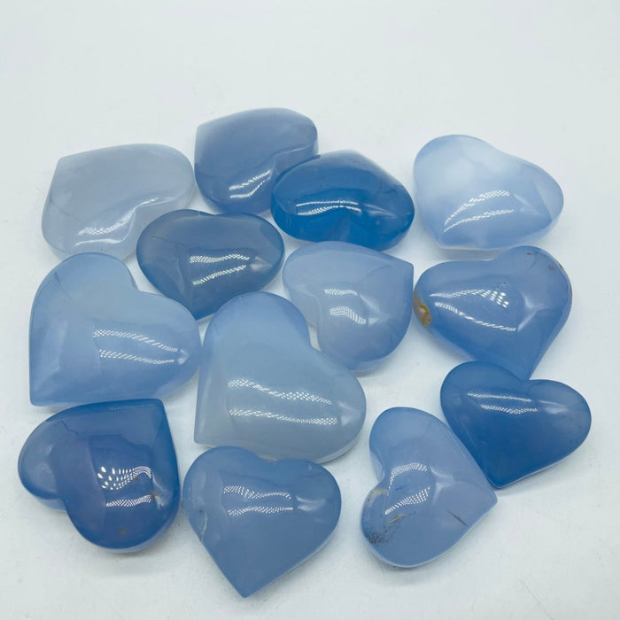 Blue Chalcedony Heart Stone Wholesale