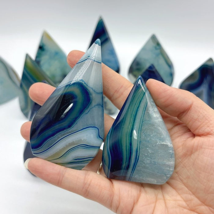 Blue Dyed Agate Arrow Head Shape Wholesale