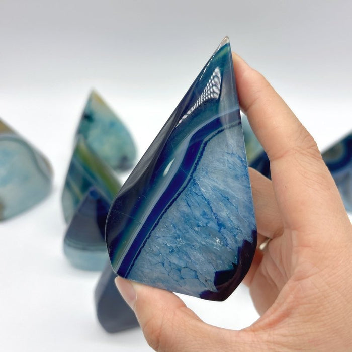 Blue Dyed Agate Arrow Head Shape Wholesale