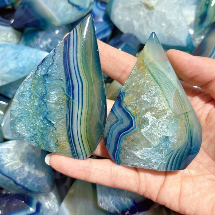 Blue Dyed Agate Arrow Head Shape Wholesale