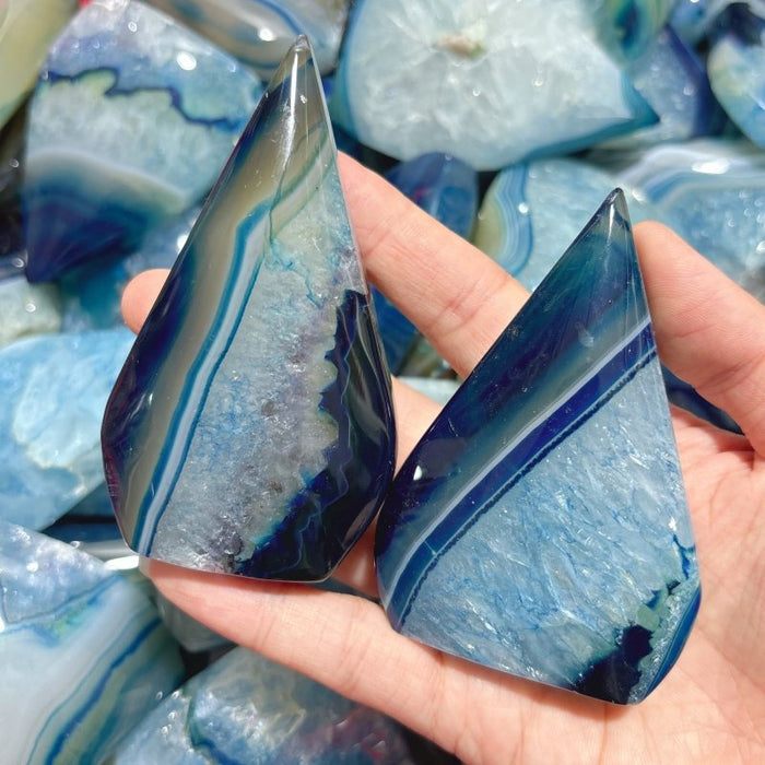 Blue Dyed Agate Arrow Head Shape Wholesale