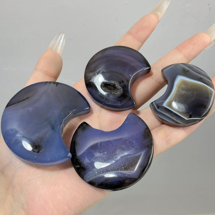 Blue Dyed Agate Moon & Star Wholesale
