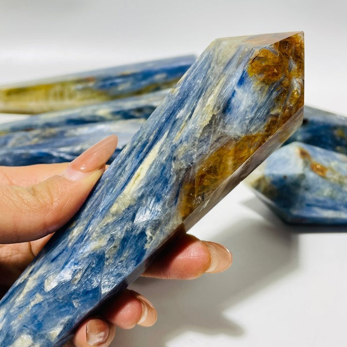 Blue Kyanite Mixed Quartz Scepter Point Magic Wand Wholesale
