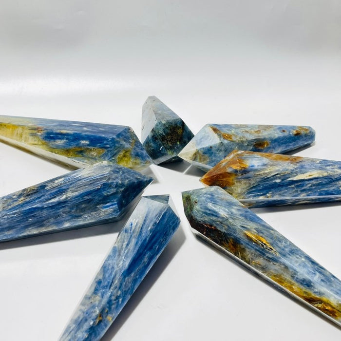 Blue Kyanite Mixed Quartz Scepter Point Magic Wand Wholesale