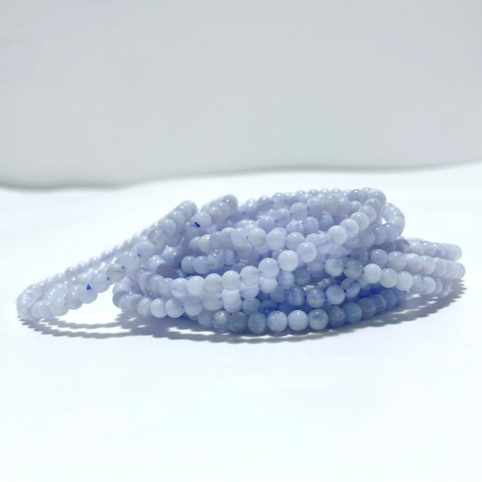 Blue Lace Agate Mini 4MM Beads Bracelet Wholesale