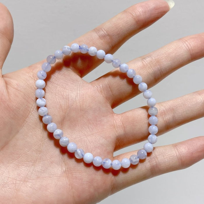 Blue Lace Agate Mini 4MM Beads Bracelet Wholesale