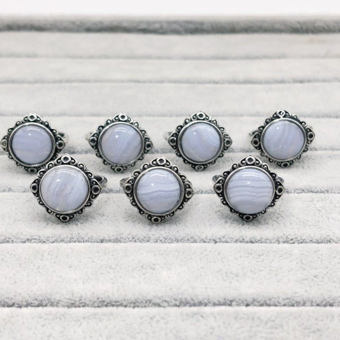 Blue Lace Agate Ring Wholesale