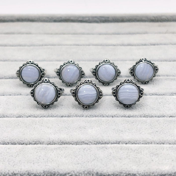 Blue Lace Agate Ring Wholesale