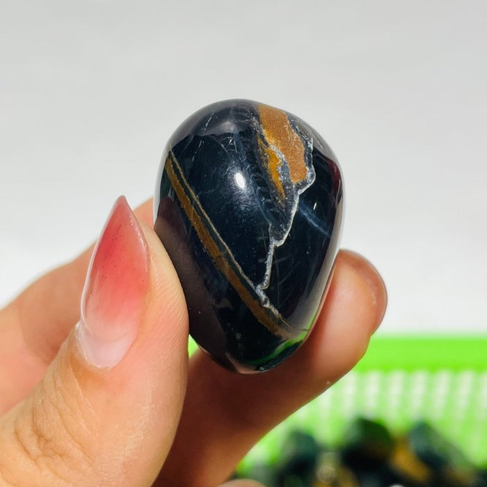 Blue Mixed Yellow Tiger Eye Tumbled Wholesale