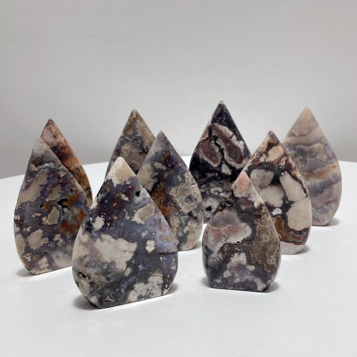 Blue Sakura Flower Agate Arrow Head Shape Wholesale