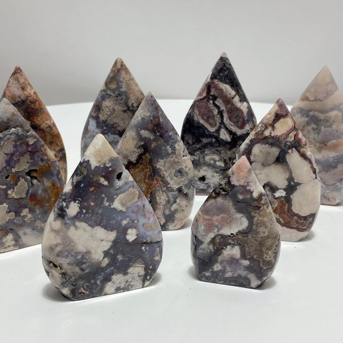 Blue Sakura Flower Agate Arrow Head Shape Wholesale