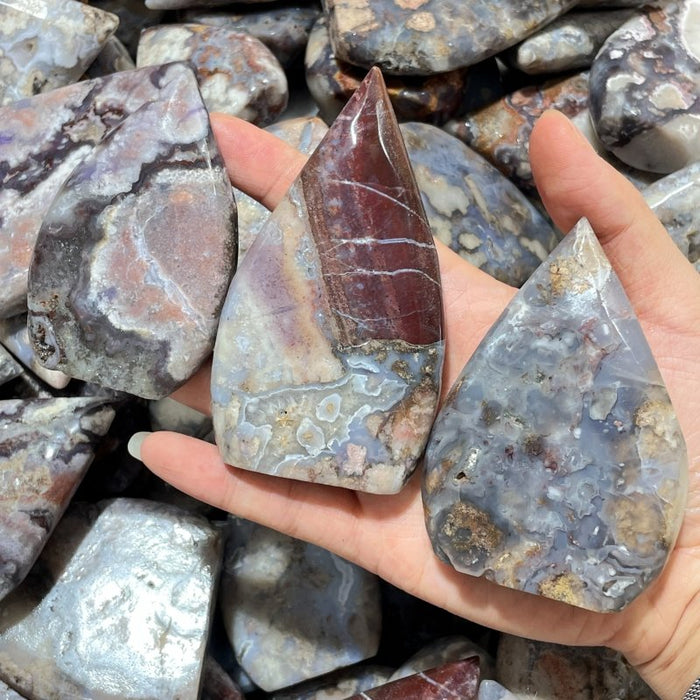 Blue Sakura Flower Agate Arrow Head Shape Wholesale