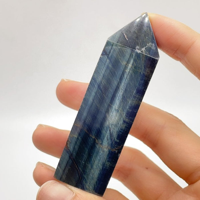 Blue Tiger Eye Four-Sided Tower Points Wholesale