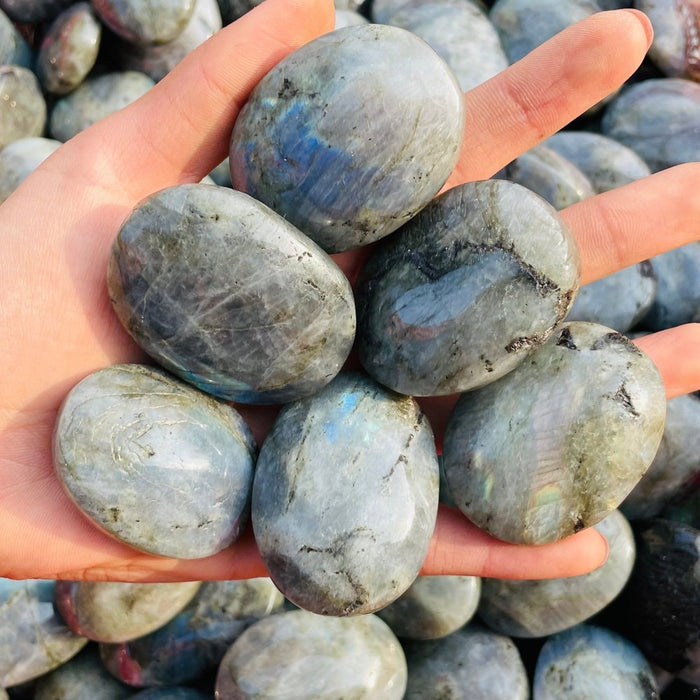 Blue&Yellow Labradorite Palm Wholesale