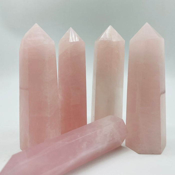 Brazil Rose Quartz Point Tower Wholesale