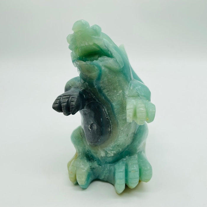 Caribbean Calcite Crocodile Carving