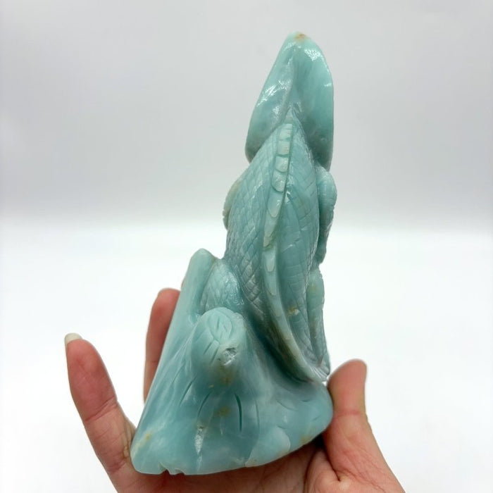 Caribbean Calcite Lizard Crystal Carving