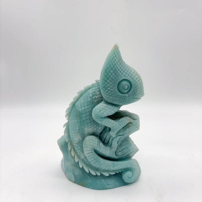 Caribbean Calcite Lizard Crystal Carving