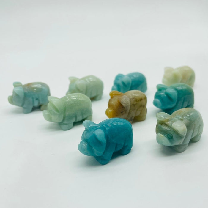 Caribbean Calcite Pig Carving Animal Wholesale