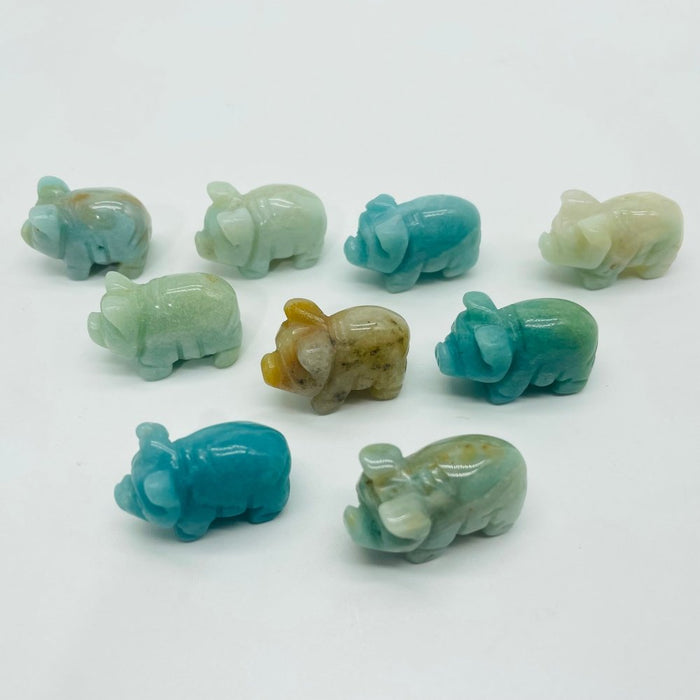 Caribbean Calcite Pig Carving Animal Wholesale