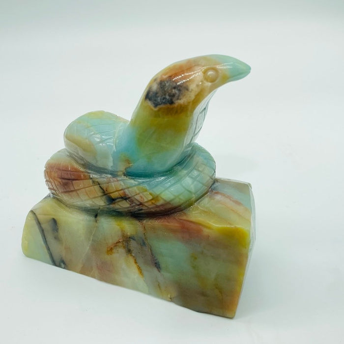 Caribbean Calcite Snake Carving