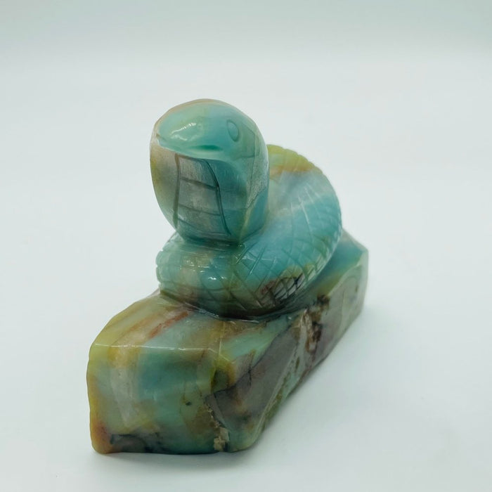 Caribbean Calcite Snake Carving