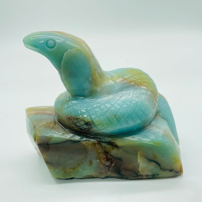 Caribbean Calcite Snake Carving