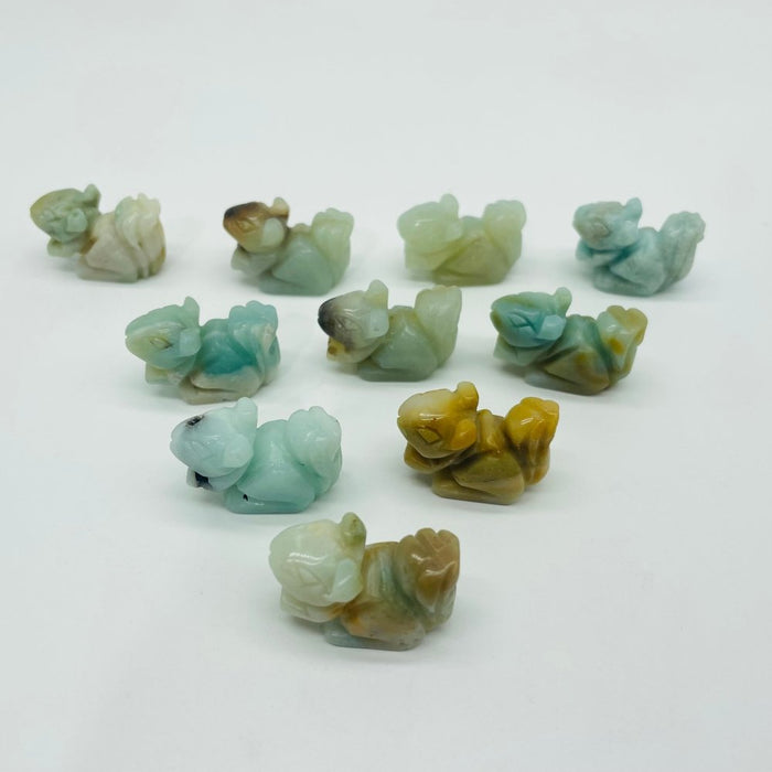 Caribbean Calcite Squirrel Carving Animal Wholesale