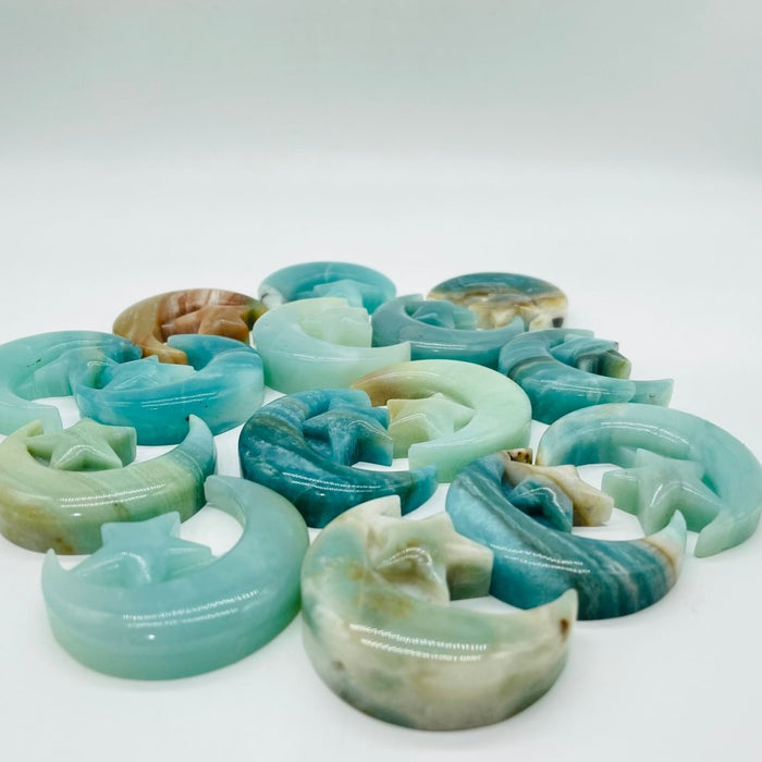 Caribbean Calcite Star Moon Carving Wholesale