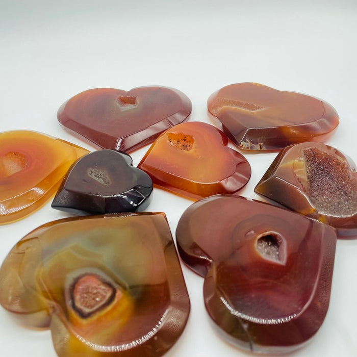 Carnelian Geode Heart Crystal Wholesale