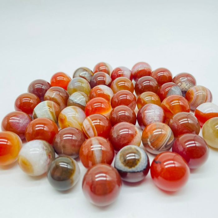 Carnelian Mixed Quartz Stripe Spheres Wholesale