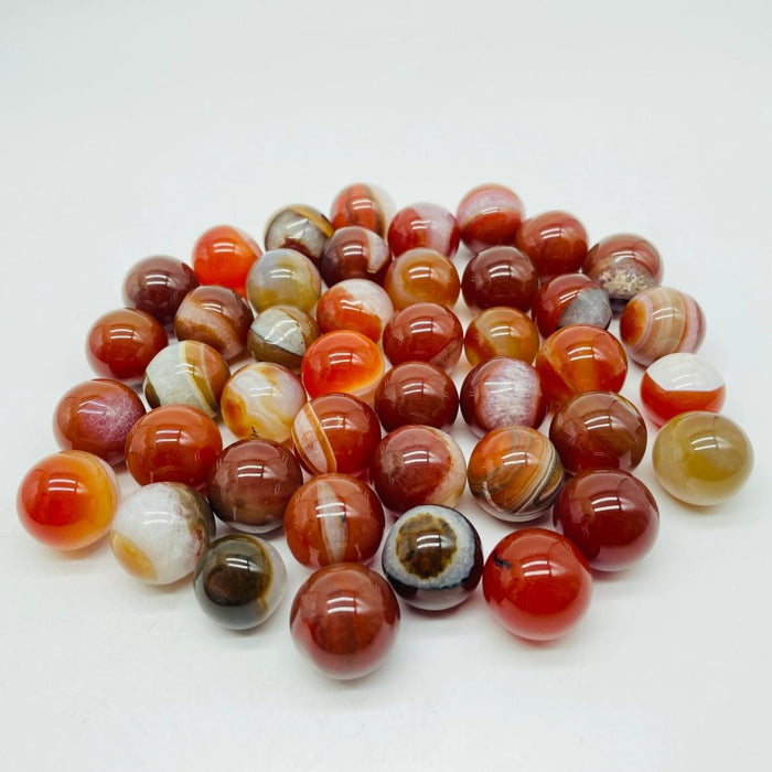 Carnelian Mixed Quartz Stripe Spheres Wholesale