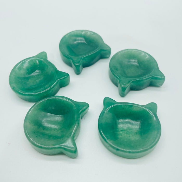 Cat Head Shape Aventurine& Rose Opalite (man made)Carving Wholesale