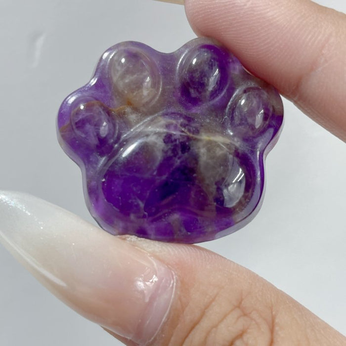 Cat Paw Chevron Amethyst Carving Wholesale
