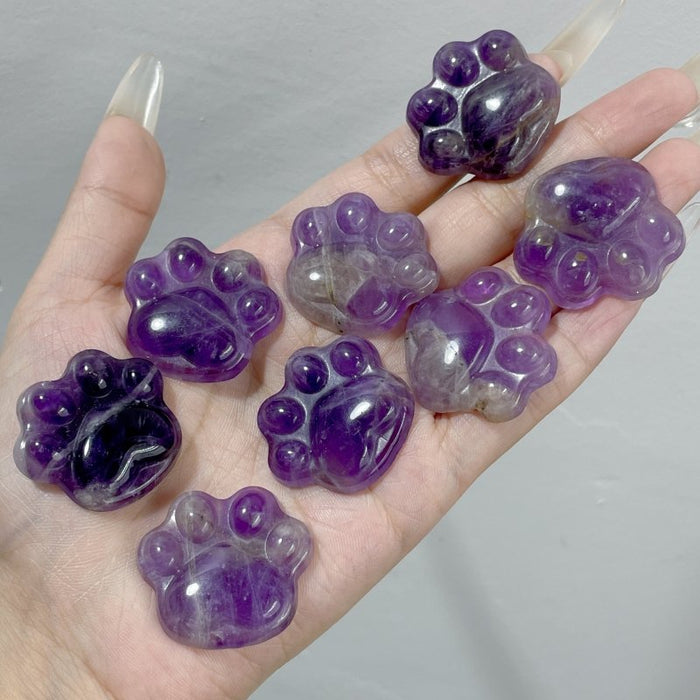 Cat Paw Chevron Amethyst Carving Wholesale