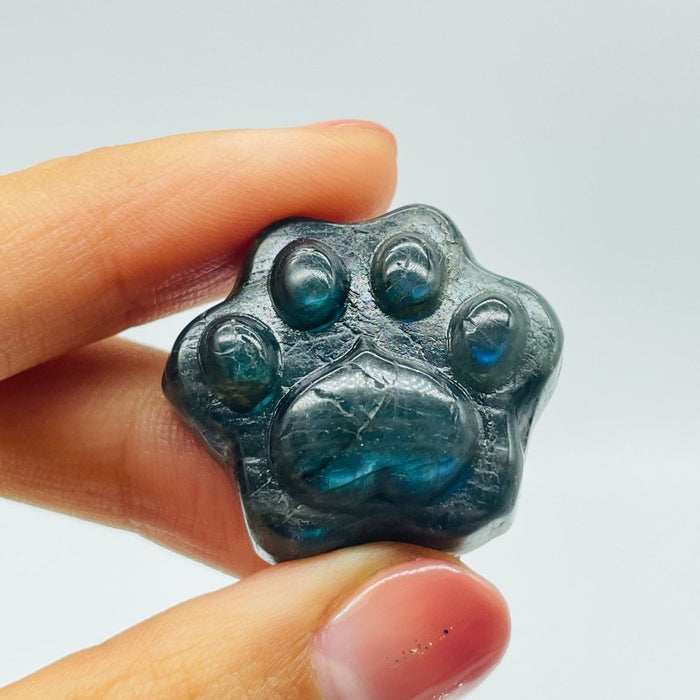 Cat Paw Labradorite Stone Carving Wholesale