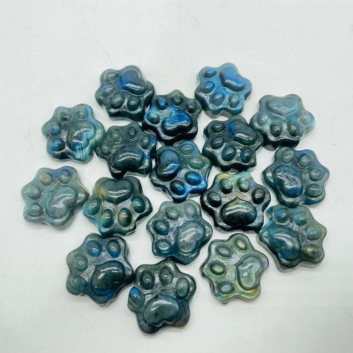 Cat Paw Labradorite Stone Carving Wholesale