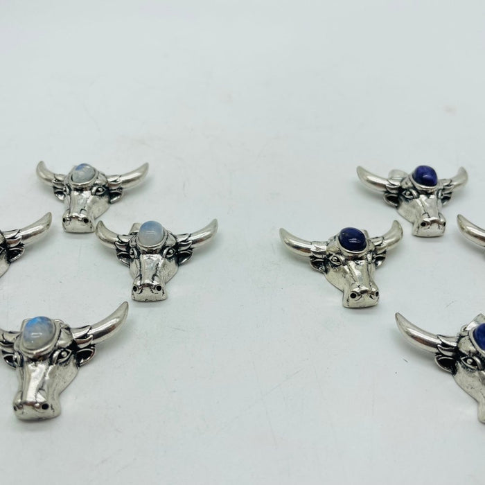 Cattle Head Pendant Wholesale Charoite Moonstone
