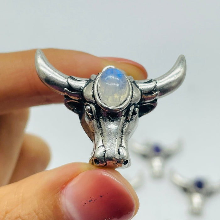 Cattle Head Pendant Wholesale Charoite Moonstone