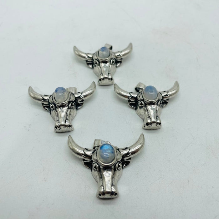 Cattle Head Pendant Wholesale Charoite Moonstone