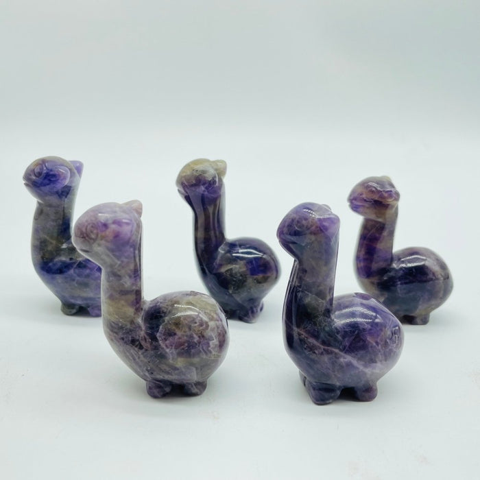 Chevron Amethyst Alpaca Carving Animal Wholesale