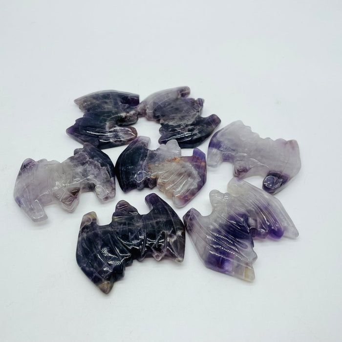 Chevron Amethyst Bat Carving Animal Wholesale
