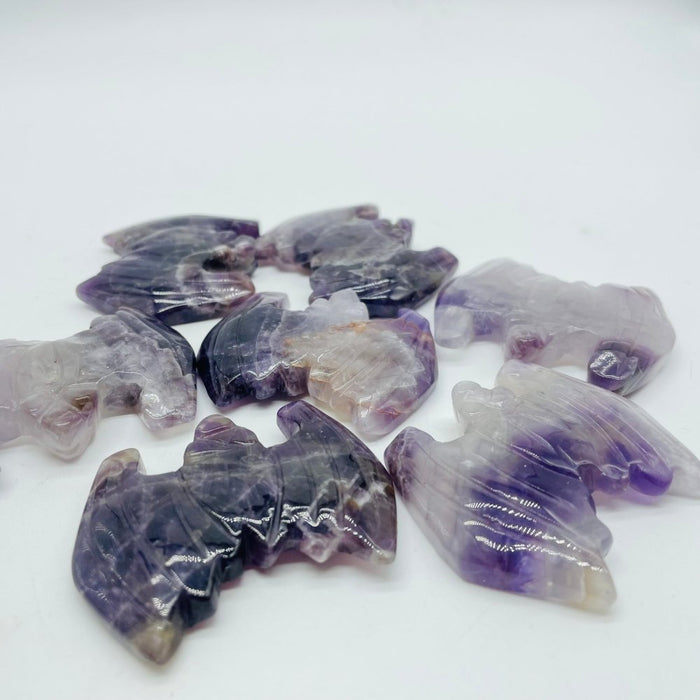 Chevron Amethyst Bat Carving Animal Wholesale