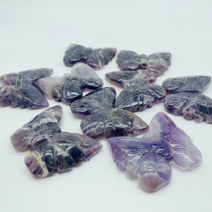 Chevron Amethyst Butterfly Carving Animal Wholesale